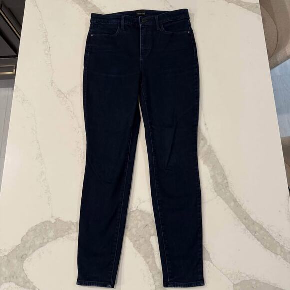Talbots High Rise Comfort Stretch Jeggings Women's 8 Deep Blue Preppy Minimalist - Picture 1 of 7